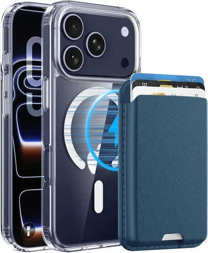 Vista 95 de Funda magnética para iPhone 12 Pro Max, cartera magnética desmontable con soporte para tarjetas, [compatible con MagSafe] grado militar, a prueba