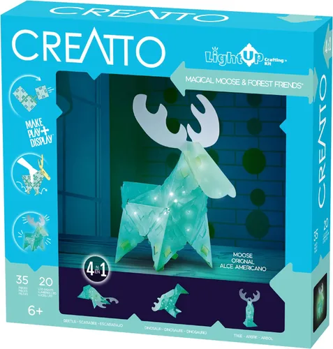 Vista 6 de Creatto Flashy Fish & Silly Swimmers - Kit de rompecabezas 3D con iluminación Incluye piezas de rompecabezas Creatto para hacer creaciones