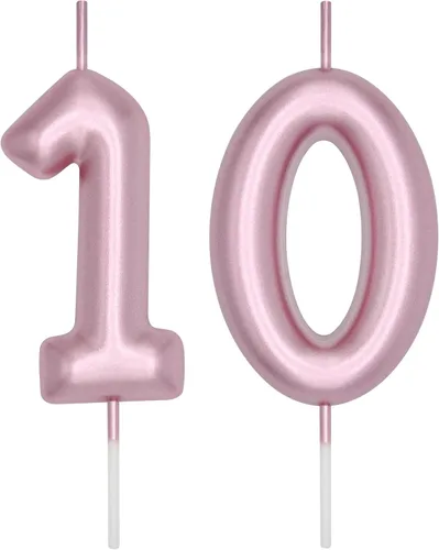 Vista 84 de DERVENTA Vela con números de 2.36 pulgadas, decoración perfecta para cumpleaños, brunch, postre, pastel, 1 pieza (número 0 rosa)