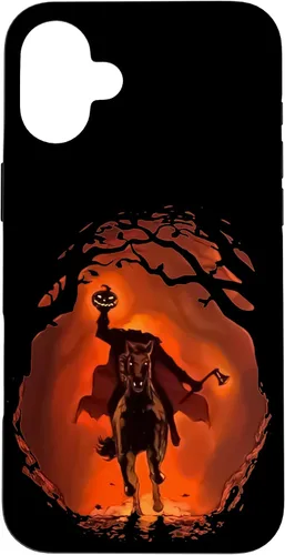 Vista 22 de iPhone 16 halloween scary pumpkin headless horseman Case