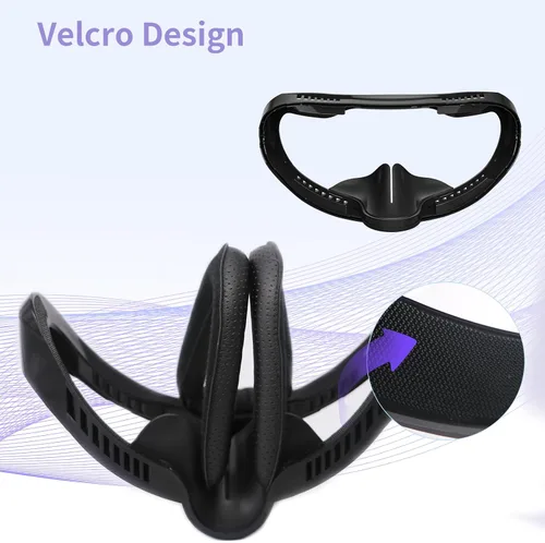 Vista 6 de VR Face Pad for Playstation VR2, Breathable Holes Leather Protective VR Accessories VR Face Cover Cushion Replacement Fitness Facial Interface