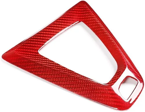 Vista 5 de YIWANG 100% rojo de fibra de carbono real coche interior consola central palanca de cambios cubierta panel para BMW M2 F87 M3 F80 M4 F82 F83 M5 M6