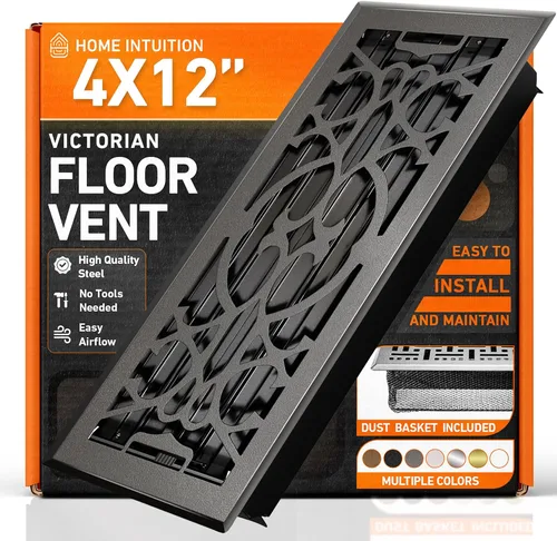 Vista 11 de Cubiertas de ventilación de piso 2X10 con trampa de malla, registro de piso con calor y aire, ventilación de piso metálica transitable para conducto