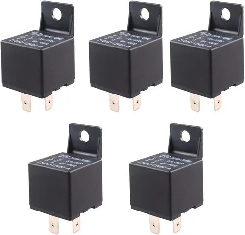 Vista 12 de Enchufe para relé de auto, de E Support™, de 12 V, 30 A, 40 A, 60A, 80A SPST y SPDT Paquete de 5 automotrices eléctricos impermeables de alta