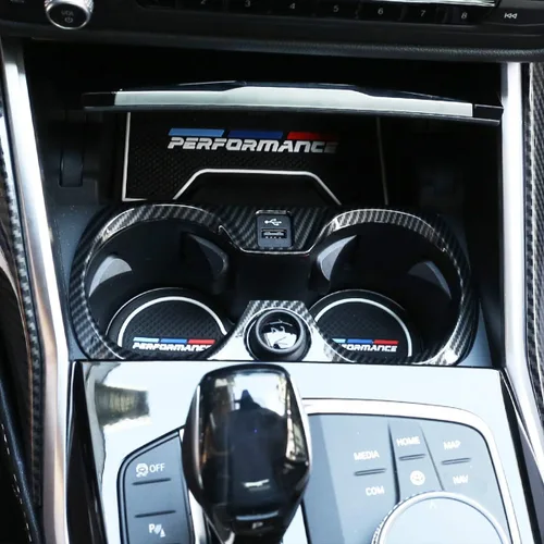 Vista 6 de Cubierta de marco de control central de coche ABS cromado estilo fibra de carbono para BMW Serie 3 G20 G28 325li 2019 2020