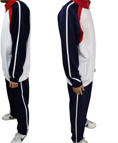 Vista 8 de Sun Lorence Conjunto deportivo deportivo para hombre casual con cremallera completa para correr
