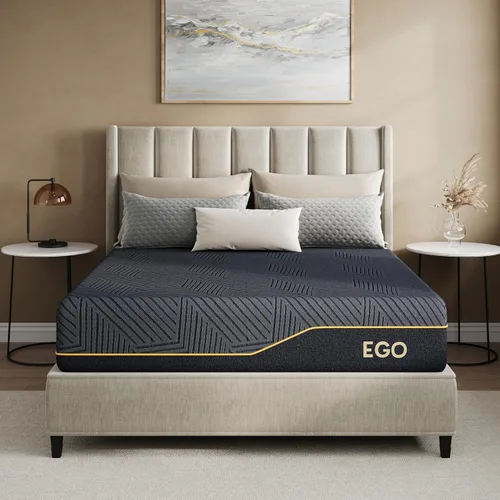 Vista 12 de EGOHOME - Colchón de espuma viscoelástica individual de 10 pulgadas para dolor de espalda, cama de gel de cobre refrescante en una caja, espuma