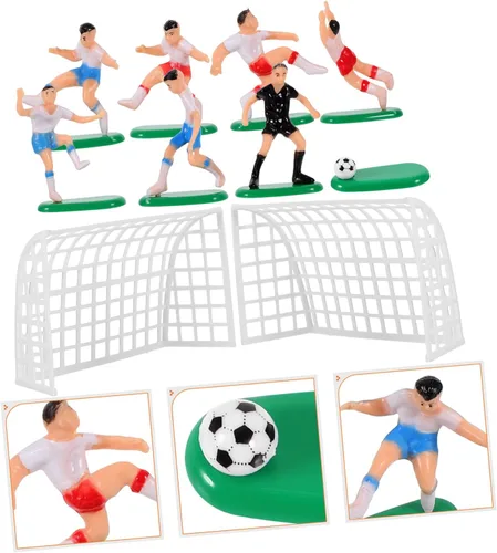 Vista 8 de DOITOOL Kit de decoración de fútbol de 8 piezas, decoración de pastel de fútbol, decoración de pastel de fútbol, decoración de pastel de fútbol