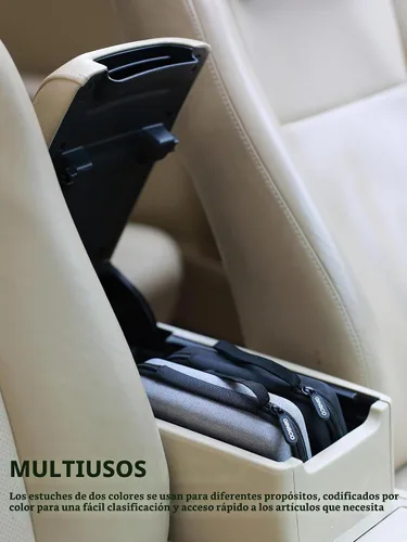 Vista 8 de Ginsco Estuche de protección de carcasa dura, bolsa organizadora de accesorios electrónicos para MacBook Air/pro, adaptadores, cargadores, cables