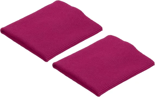 Vista 23 de MECCANIXITY Puños elásticos con bordes acanalados de 4 x 3.5 pulgadas, tela de algodón, cinta elástica para coser, color negro, 1 par