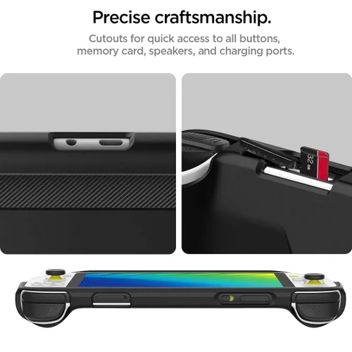 Vista 7 de Spigen Rugged Armor - Funda protectora de mano diseñada para Logitech G Cloud Gaming Accesorios de mano Logitech G Cloud Gaming - Negro mate