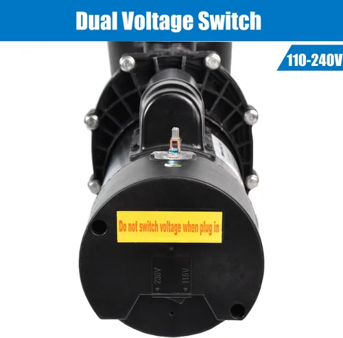 Vista 5 de Bomba de piscina enterrada de 2.5 HP, bomba de piscina con cable duro de doble voltaje de 115-230 V, alta velocidad de flujo de 9000 GPH, potente