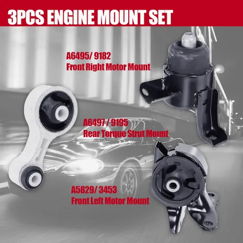 Vista 3 de Motor de montaje de motor compatible con Mazda 6 2.3L i Sedan 2003-2008 transmisión automática 2003-2008 Mazda 6 2.3L 2WD transmisión automática