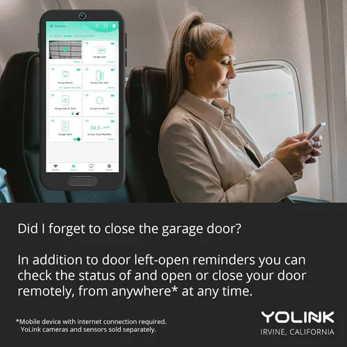 Vista 4 de YoLink Controlador de Puerta de Garaje - Control Remoto para Abridor de Puerta de Garaje Existente, Controlador de Operador de Puerta de Garaje