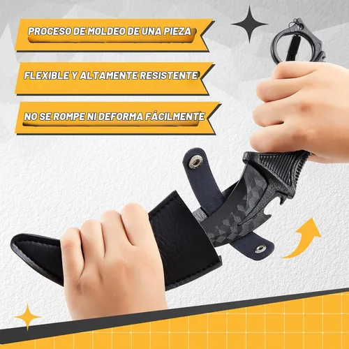Vista 3 de Lasnten 2 juegos de cuchillos de entrenamiento falsos Karambit con funda