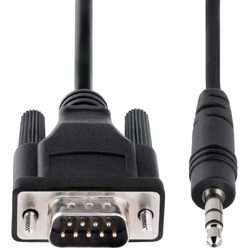 Vista 4 de StarTech - Cable serie DB9 a 0.138 in RS232 macho (9M351M-RS232-CABLE) RS232 DB9 Male to 3.5mm, Calibrate Projectors, Digital Signage, TVs via
