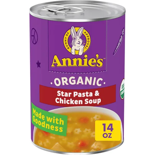 Vista 11 de Annie's - Sopa orgánica de pasta con forma de conejito y caldo de pollo, 14 onzas