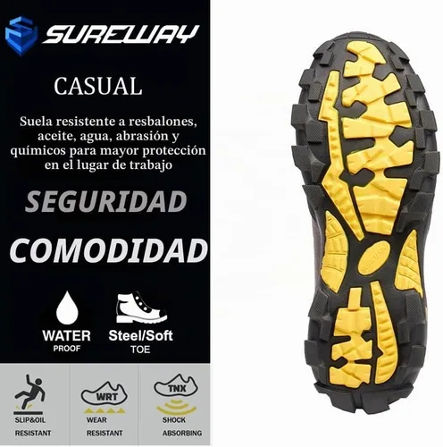 Vista 5 de SUREWAY Men's 6 Inch Soft/Steel Toe Waterproof leather Work Boots