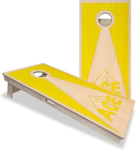 Vista 10 de CornholeAce ACE PRO Tablas de cornhole profesionales de triángulo inverso – ¡sin rebote! Patas anchas triples, madera contrachapada de abedul