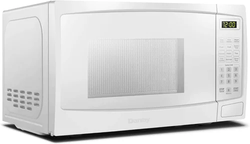 Vista 5 de Danby DBMW1120BWW - Microondas para encimera de 1.1 pies cúbicos en blanco, 1000 vatios, microondas de tamaño familiar con puerta de botón