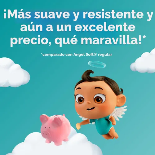 Vista 6 de Angel Soft Ultra papel higiénico, 6 megarrollos = 24 rollos regulares, papel higiénico de 2 capas