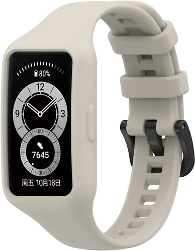 Vista 6 de Senter Correa de repuesto de goma suave de liberación rápida para Huawei Band 7 Smart Watch 10 pzas
