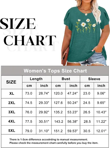 Vista 6 de Camiseta de manga corta con estampado de diente de león para mujer, con estampado floral