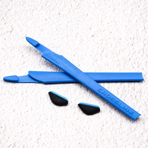 Vista 2 de AzulGris CompatibleReemplazo De Silicona Pierna Set Para Oakleys Crosslink Gafas De Sol Kit De Goma