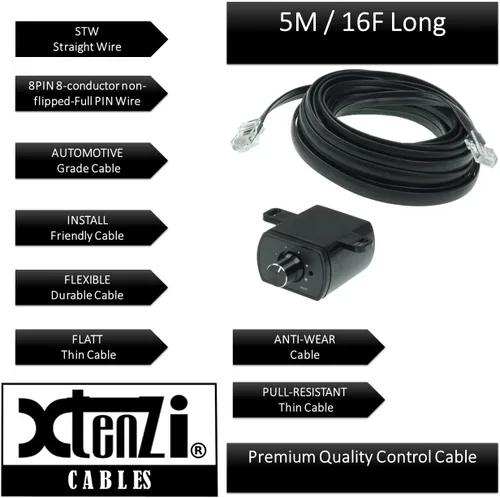 Vista 6 de Xtenzi Control remoto XTBR14 de control de volumen de ganancia de graves compatible con amplificadores Hifonics HFR-3