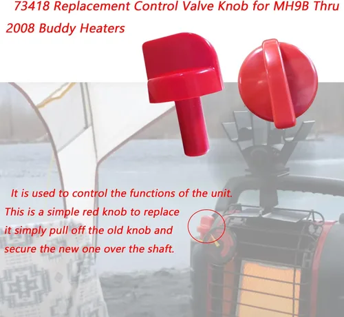 Vista 6 de 73418 Repuesto perilla de válvula de control para calentadores Buddy MH9B hasta 2008, 2 piezas