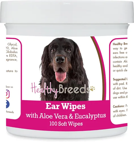 Vista 172 de Healthy Breeds Affenpinscher Toallitas de limpieza de oídos con aloe y eucalipto para perros, 100