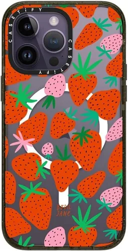 Vista 186 de CASETiFY Impact - Funda para iPhone 13 [protección contra caídas de 6.6 pies/compatible con Magsafe] Black Kingsnake, color negro transparente