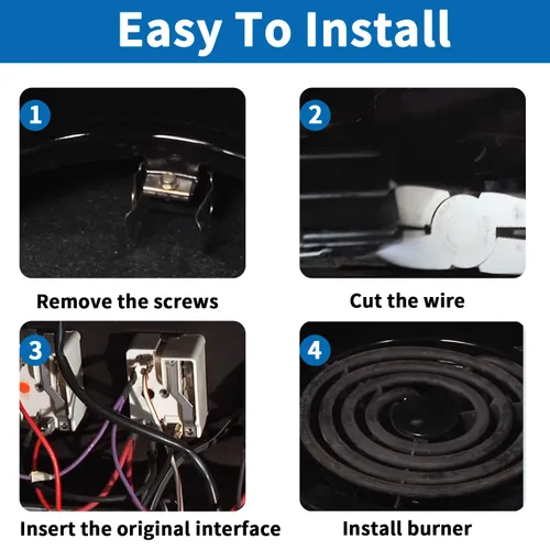 Vista 3 de WB2X8228 - Kit de receptáculo y cable de elemento, compatible con GE Hotpoint Electric Ranges de repuesto para estufas de estufa, bloque