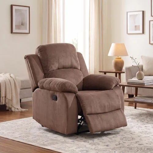 Vista 20 de Juego de sofá reclinable de 2 piezas, sofá reclinable de tela y sofá biplaza para sala de estar, sofá reclinable azul para sala de estar, oficina