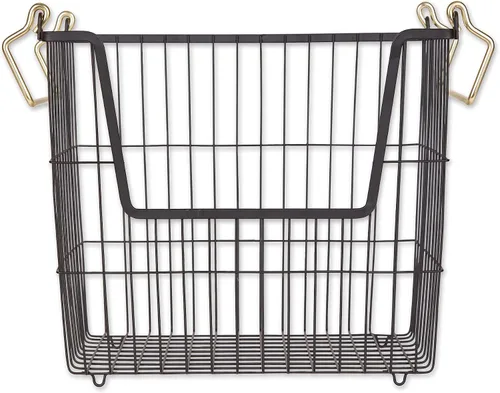 Vista 19 de DII - Cubo de almacenamiento de alambre de metal, pequeño, 11 x 11 x 6 pulgadas, negro