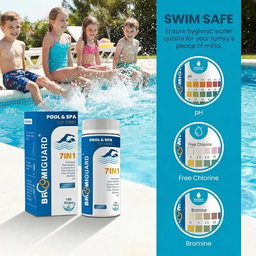 Vista 3 de BROMIGUARD Tira de prueba de piscina de 7 vías