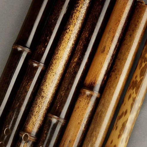 Vista 7 de Flauta de bambú vertical marrón original Instrumento musical chino tradicional Xiao