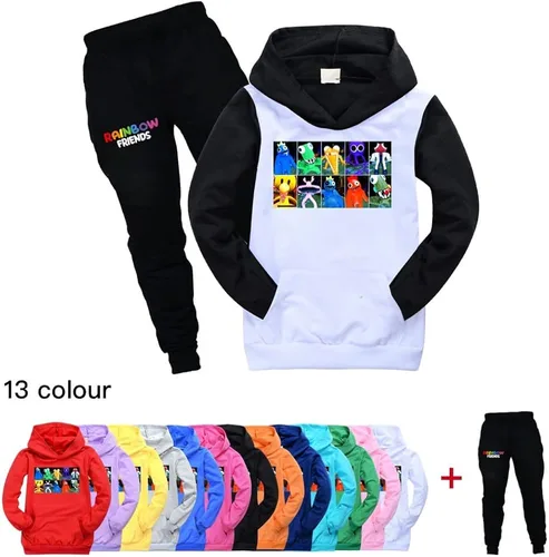 Vista 3 de Rainbow Friends Costume Kids Hoodie and Pants Set Cosplay