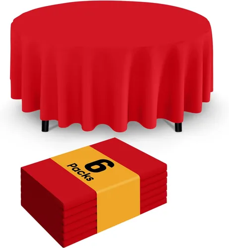 Vista 77 de Smiry - Juego de 6 manteles desechables, 54 x 78 pulgadas, manteles impermeables rectangulares para fiestas, cubierta de mesa de plástico