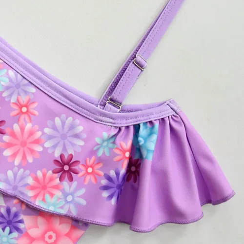 Vista 2 de yonvary Encanto - Traje de baño Isabela Mirabel Cosplay para niños traje de baño Pepa para niñas traje de baño de princesa con volantes