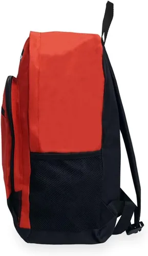 Vista 3 de Everest Mochila casual con bolsillo lateral de malla, RojoNegro, Mochila casual con bolsillo lateral de malla