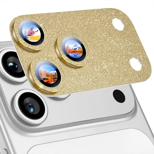 Vista 29 de Uyiton Compatible con iPhone 17 Protector de Lente de Cámara - [No es Fácil de Romper][Fuerte Adsorción][Compatible con Fundas] Protector de Cámara
