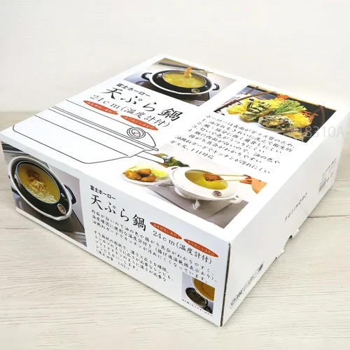 Vista 8 de Fuji enamel Tempura Pot 9.4 in (2.8L) con termómetro TP-24 ? BK