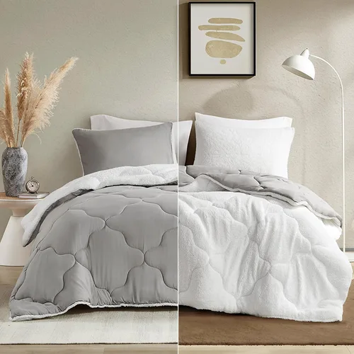 Vista 25 de Comfort Spaces Vixie Juego de Edredón Reversible - Cubierta Acolchada Geométrica Casual de Moda, Ropa de Cama Acogedora Alternativa de Plumón