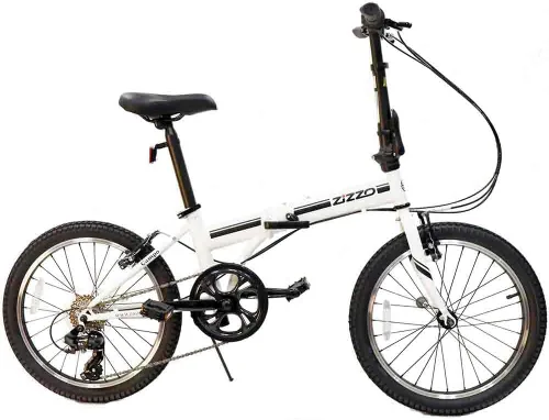 Vista 10 de ZiZZO Campo Bicicleta plegable de 20 pulgadas con vástago ajustable de 7 velocidades, marco ligero