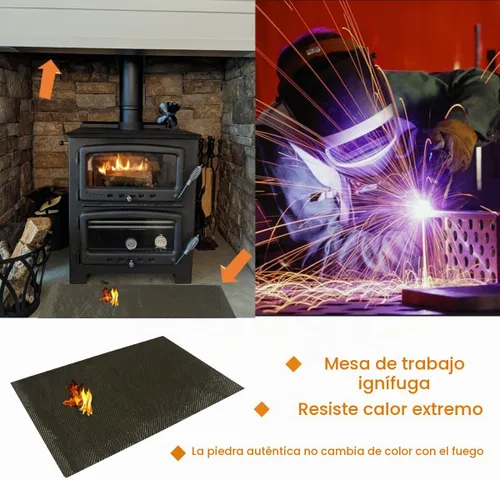 Vista 3 de Cinta adhesiva con respaldo de titanio para protector térmico de escape para pared detrás de la parrilla, protección de alta temperatura de 2500