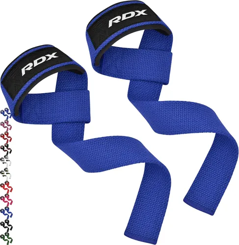 Vista 16 de RDX - Correas de elevación para levantamiento de pesas – Correa de muñeca de gimnasio resistente 100% algodón con acolchado de neopreno de 5 mm