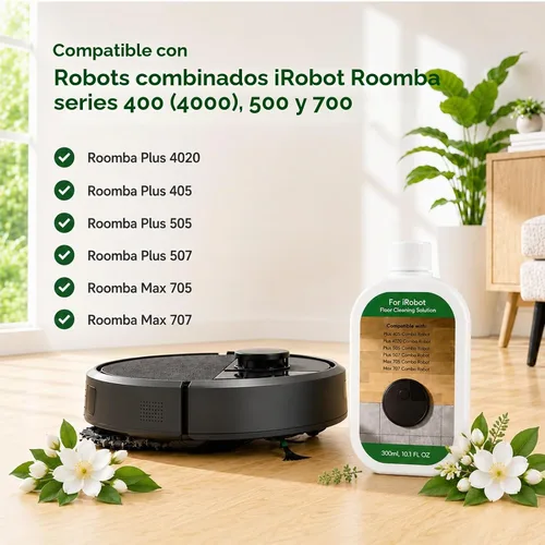 Vista 2 de 4 Pack Cleaning Solution for iRobot Roomba 400, 500 & 700 Series, 300mL
