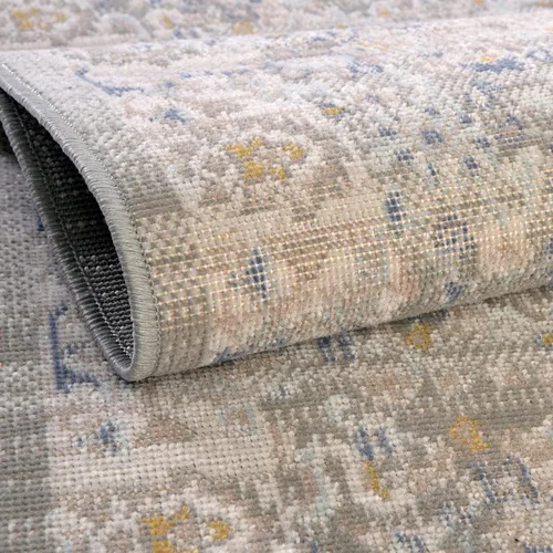 Vista 5 de Unique Loom Whitney Collection - Alfombra tradicional con borde (7 pies x 7 pies octagonal, gris nube)