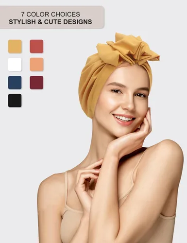 Vista 2 de Turbante africano para mujer, turbantes sólidos para mujer, turbantes y envolturas para la cabeza, sombreros para el cabello para mujer, accesorios
